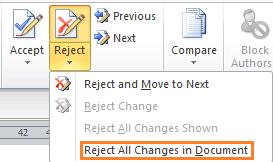 Loại bỏ Track Changes trong Word 2007, 2010 3